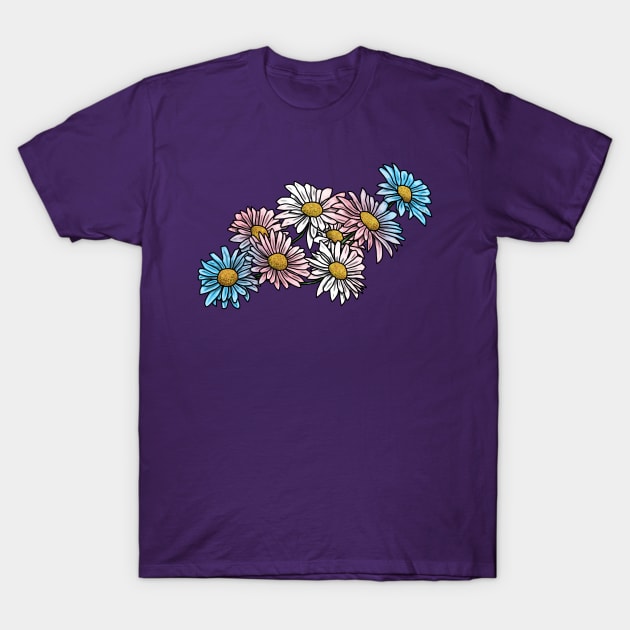 Trans Daisies T-Shirt by Art by Veya